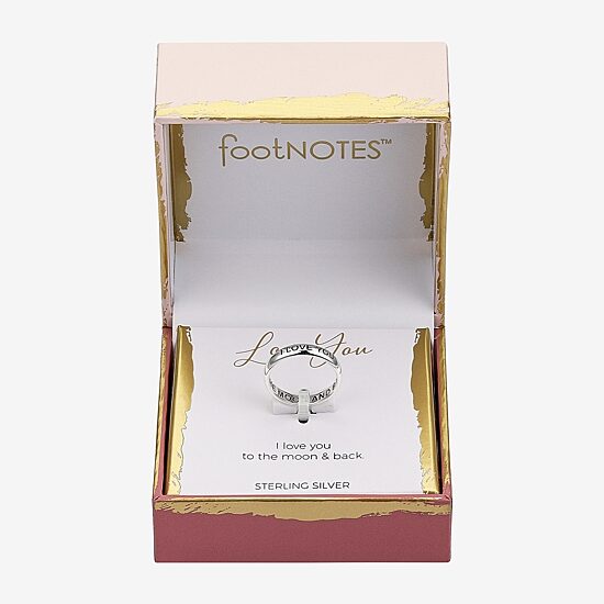 Footnotes Love Womens 4MM Sterling Silver Band