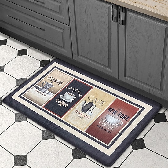 Achim Cozy Cafe Anti Fatigue 18"X30" Kitchen Mat