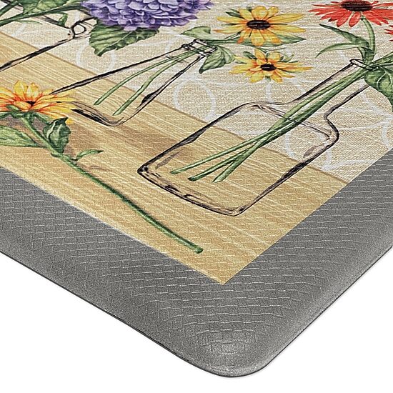Achim Garden Blooms Anti Fatigue 18"X30" Kitchen Mat