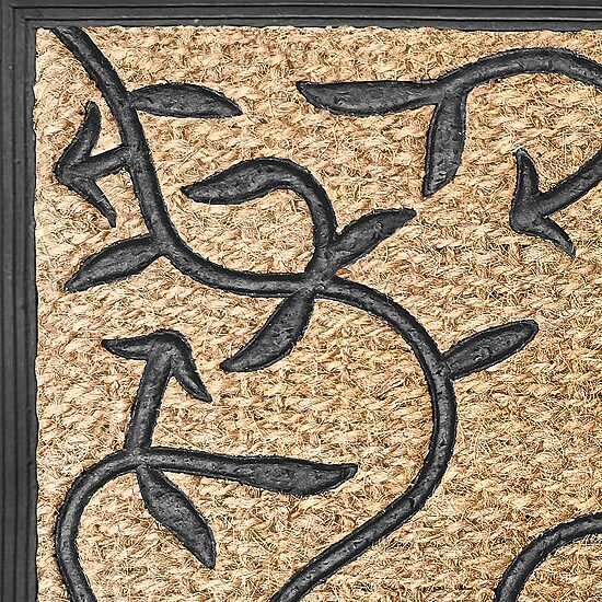 Achim Flora Natural Coir 18"X30" Doormat