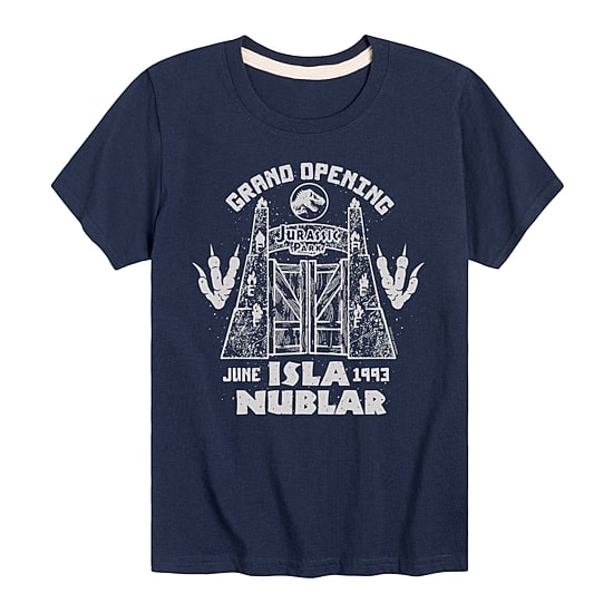 Dinosaur Park Grand Opening Little & Big Kid Boys Crew Neck Short Sleeve Regular Fit Jurassic World Graphic T-Shirt