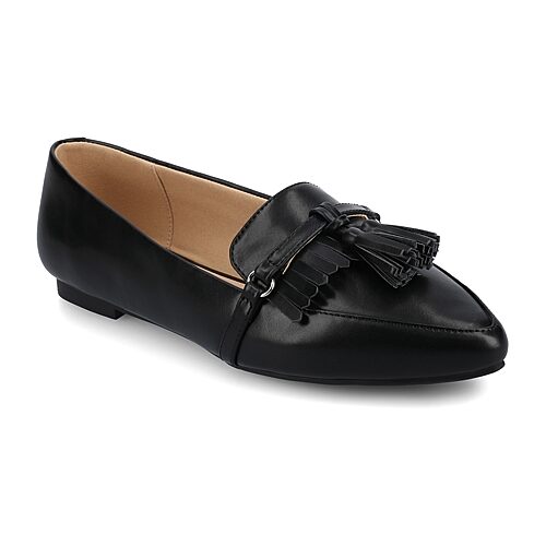 Journee Collection Jannah Womens Pointed Closed Toe Mary Jane Shoes, 6 Wide, Black