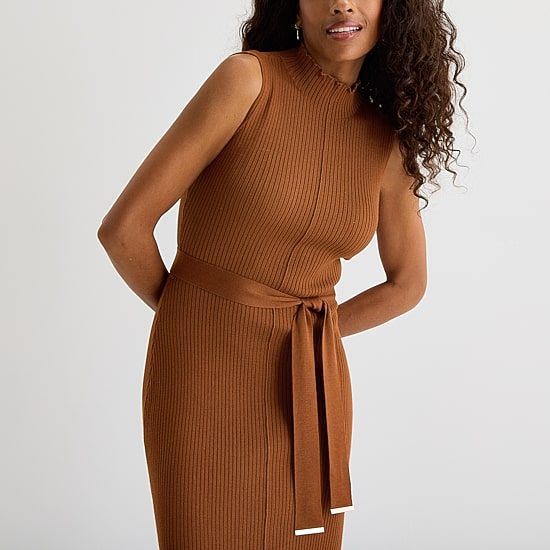 Isabel & Nina Womens Sleeveless Midi Sweater Dress