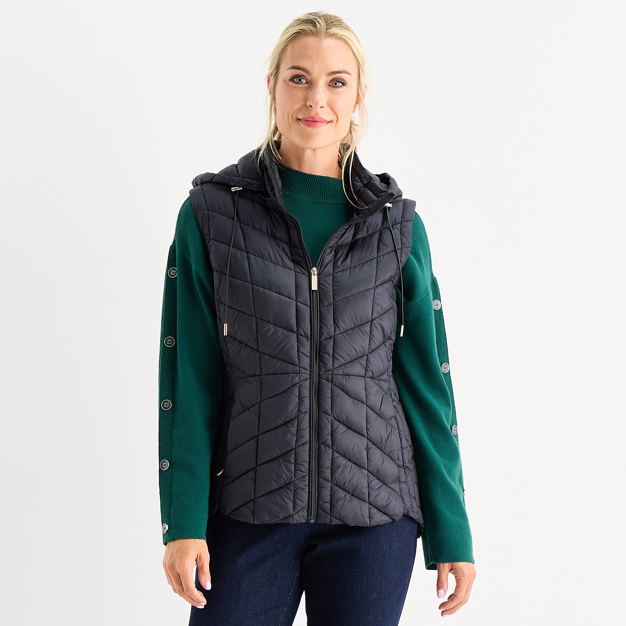 Liz Claiborne Womens Lightweight Puffer Vest