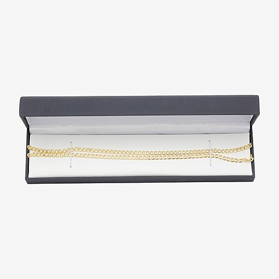 Made in Italy Unisex Adult 10K Gold 24 Inch Curb Chain Necklace