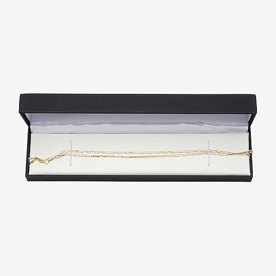 Unisex Adult 14K Two Tone Gold 20 Inch Valentino Chain Necklace