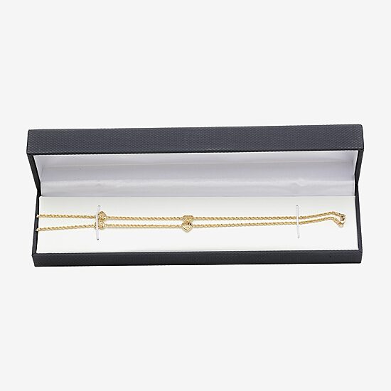 Womens 10K Gold Heart 18 Inch Pendant Necklace