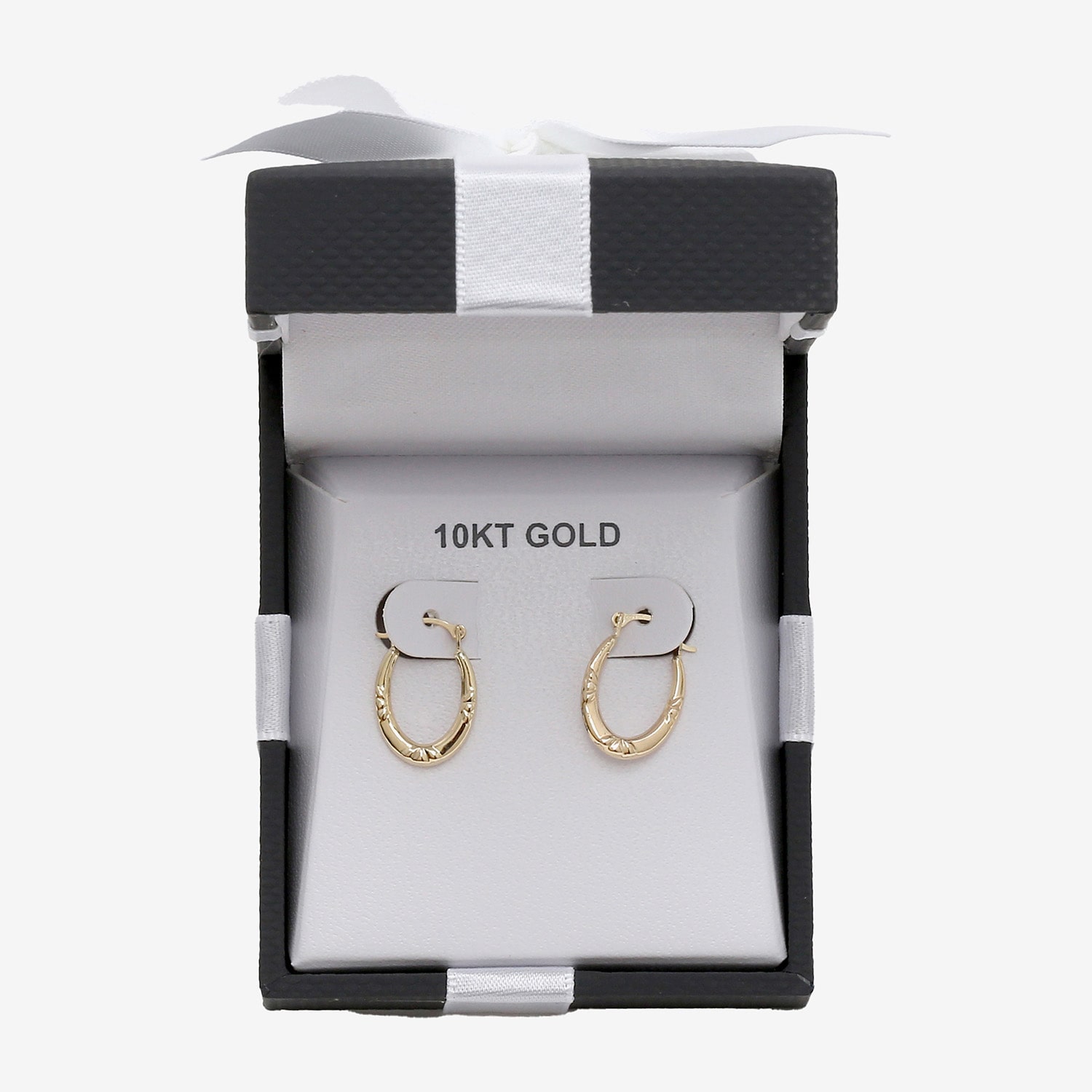 Womens 10K Gold 15mm Round Hoop Earrings
