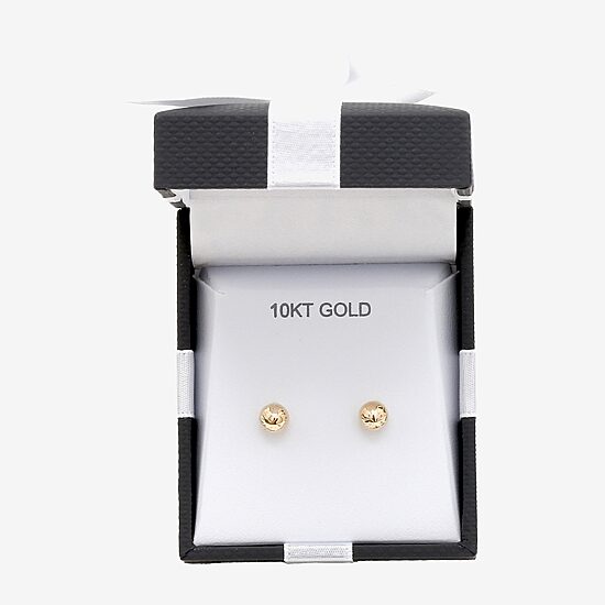 10K Gold 6mm Ball Stud Earrings