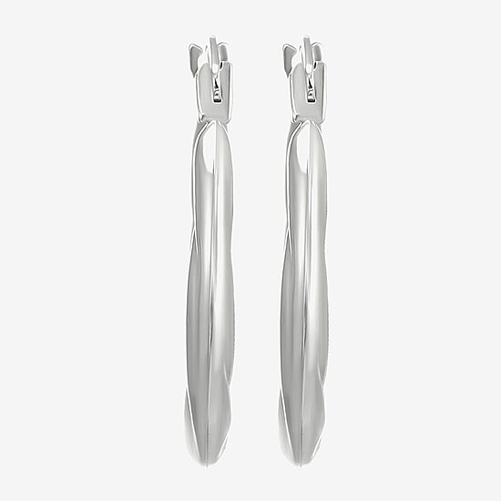 Womens 14K Gold 18mm Round Hoop Earrings