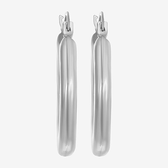 Womens 14K Gold 20mm Round Hoop Earrings