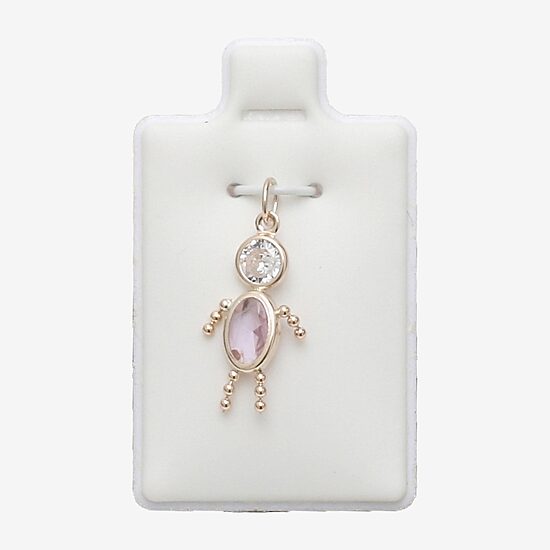 10K Gold June Birthstone Babies Boy Charm