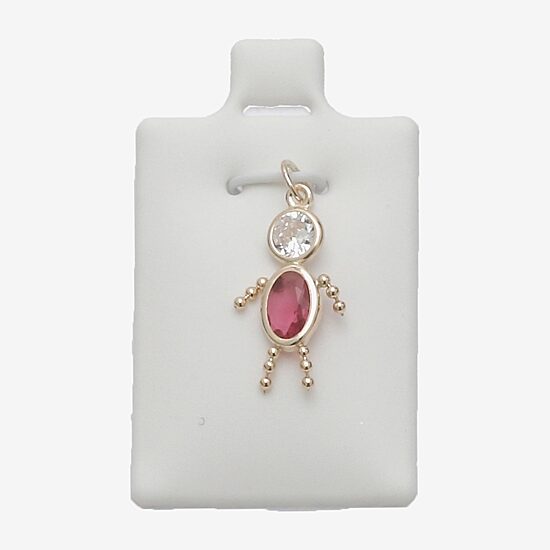 10K Gold October Birthstone Babies Boy Charm
