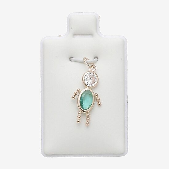 10K Gold December Birthstone Babies Boy Charm