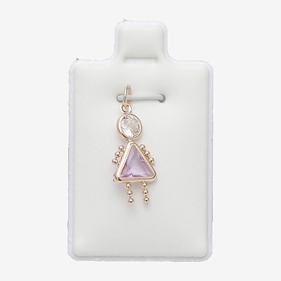 10K Gold June Birthstone Babies Girl Charm