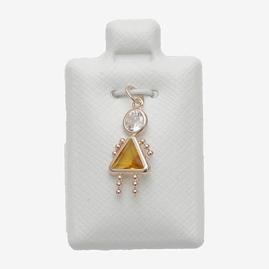 10K Gold November Birthstone Babies Girl Charm