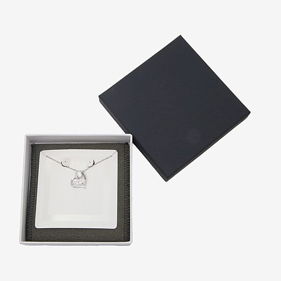 Diamonart "Mom" Womens White Cubic Zirconia Sterling Silver Heart 18 Inch Pendant Necklace