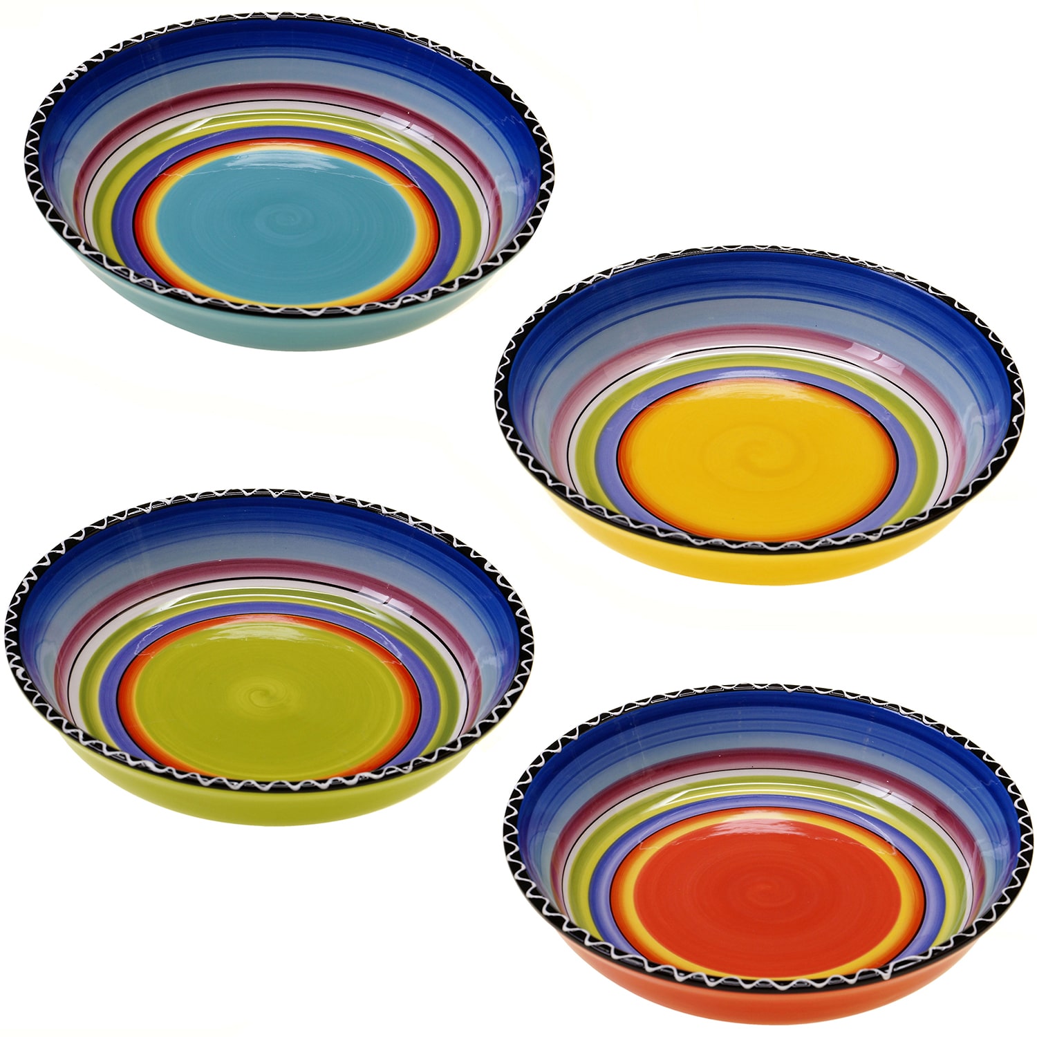 Tequila Sunrise Set of 4 Soup Bowls