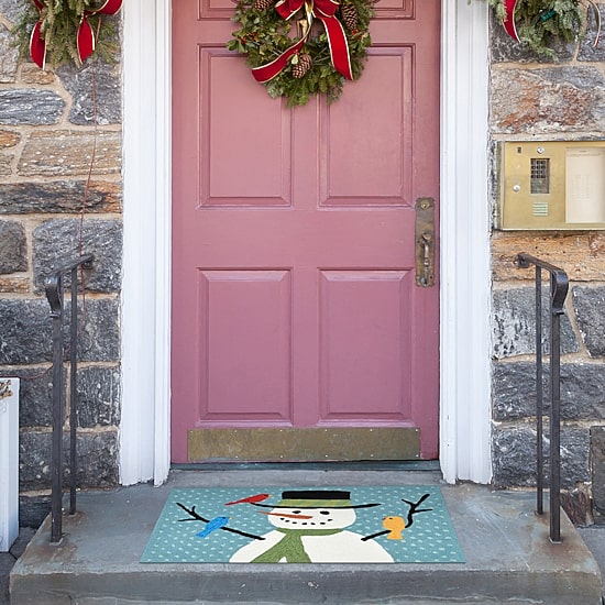 Liora Manne Frontporch Snowman And Friends Hand Tufted Indoor Outdoor Rectangular Accent Rug