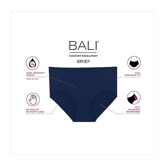 Bali Comfort Revolution® Womens Seamless Cooling Brief Panty 803j
