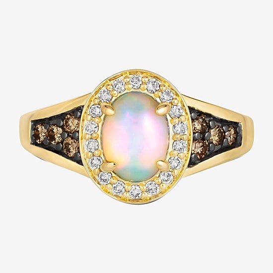 Le Vian® Ring featuring 5/8 CT. Neopolitan Opal™ 1/5 CT. Chocolate Diamonds® 1/6 CT. Nude Diamonds™ set in 14K Honey Gold™