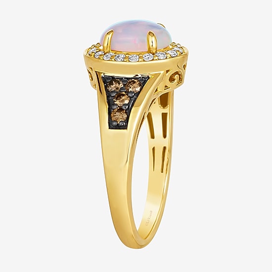 Le Vian® Ring featuring 5/8 CT. Neopolitan Opal™ 1/5 CT. Chocolate Diamonds® 1/6 CT. Nude Diamonds™ set in 14K Honey Gold™