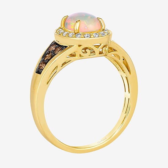 Le Vian® Ring featuring 5/8 CT. Neopolitan Opal™ 1/5 CT. Chocolate Diamonds® 1/6 CT. Nude Diamonds™ set in 14K Honey Gold™