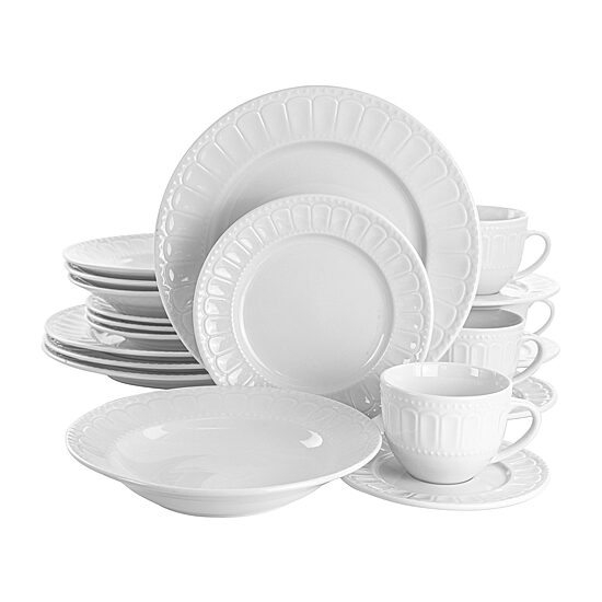 Elama Charlotte  20-pc. Porcelain Dinnerware Set