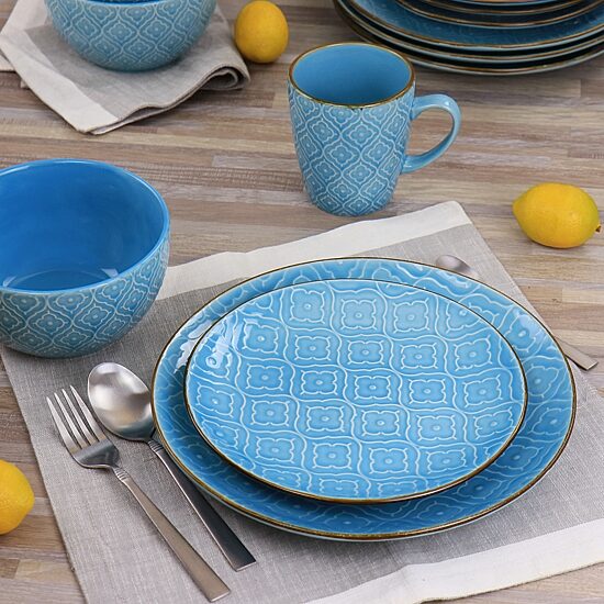 Elama 16-pc. Stoneware Dinnerware Set