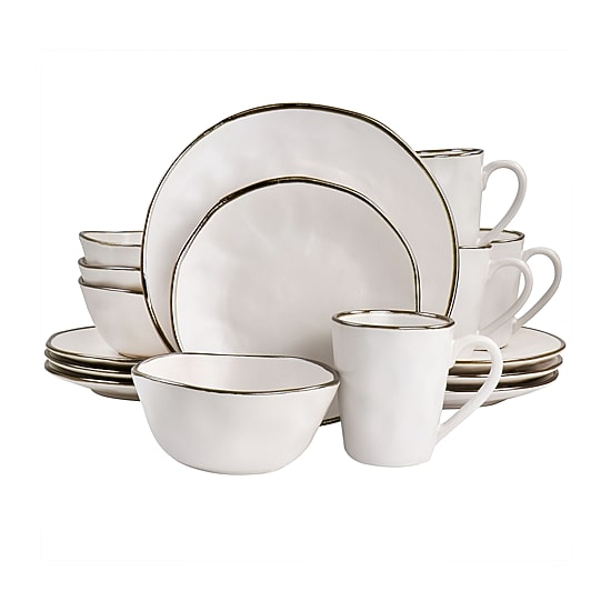 Elama 16-pc. Stoneware Dinnerware Set