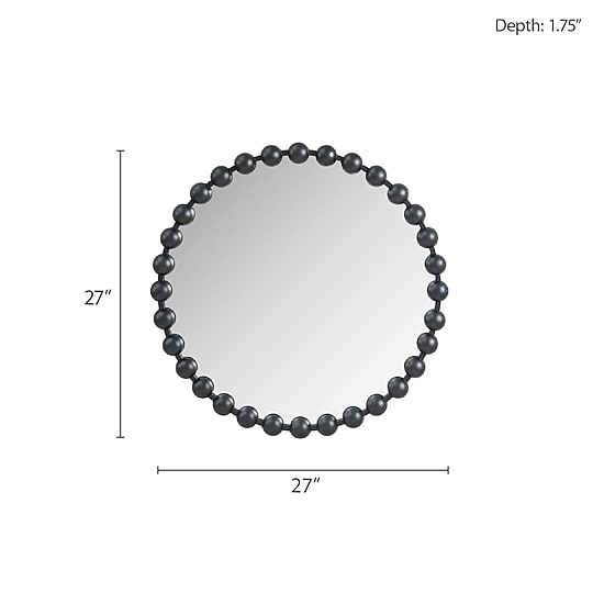Madison Park Signature Round Marlowe Wall Mount Round Wall Mirror