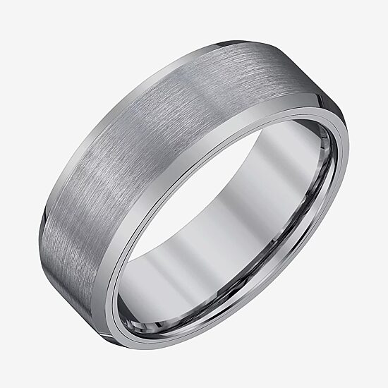 Mens 8MM Tungsten Wedding Band