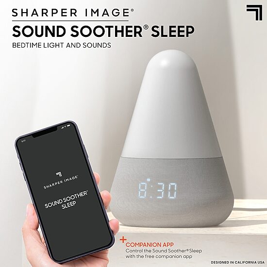 Sharper Image® Soother Sleep Bedtime Light And Sounds, Built-In 10 Soundscapes, Sleep Trainer, Aids Sleeping, Stress And Anxiety Relief