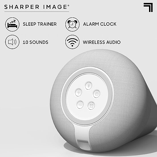 Sharper Image® Soother Sleep Bedtime Light And Sounds, Built-In 10 Soundscapes, Sleep Trainer, Aids Sleeping, Stress And Anxiety Relief