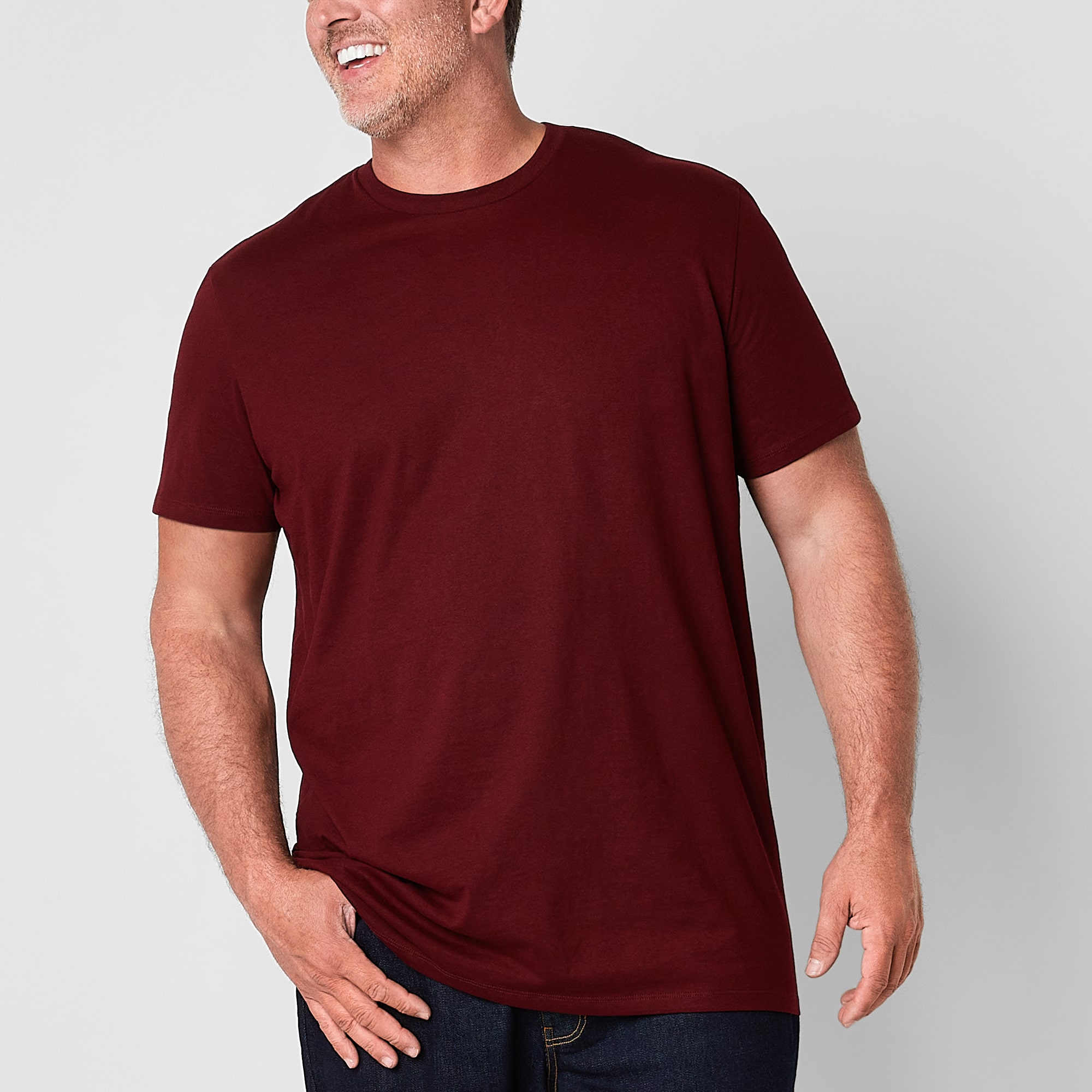 St. John's Bay Super Soft Mens Crew Neck Short Sleeve Big and Tall T-Shirt
