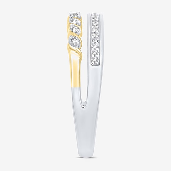 Womens 1/5 CT. Natural White Diamond 10K Gold Band