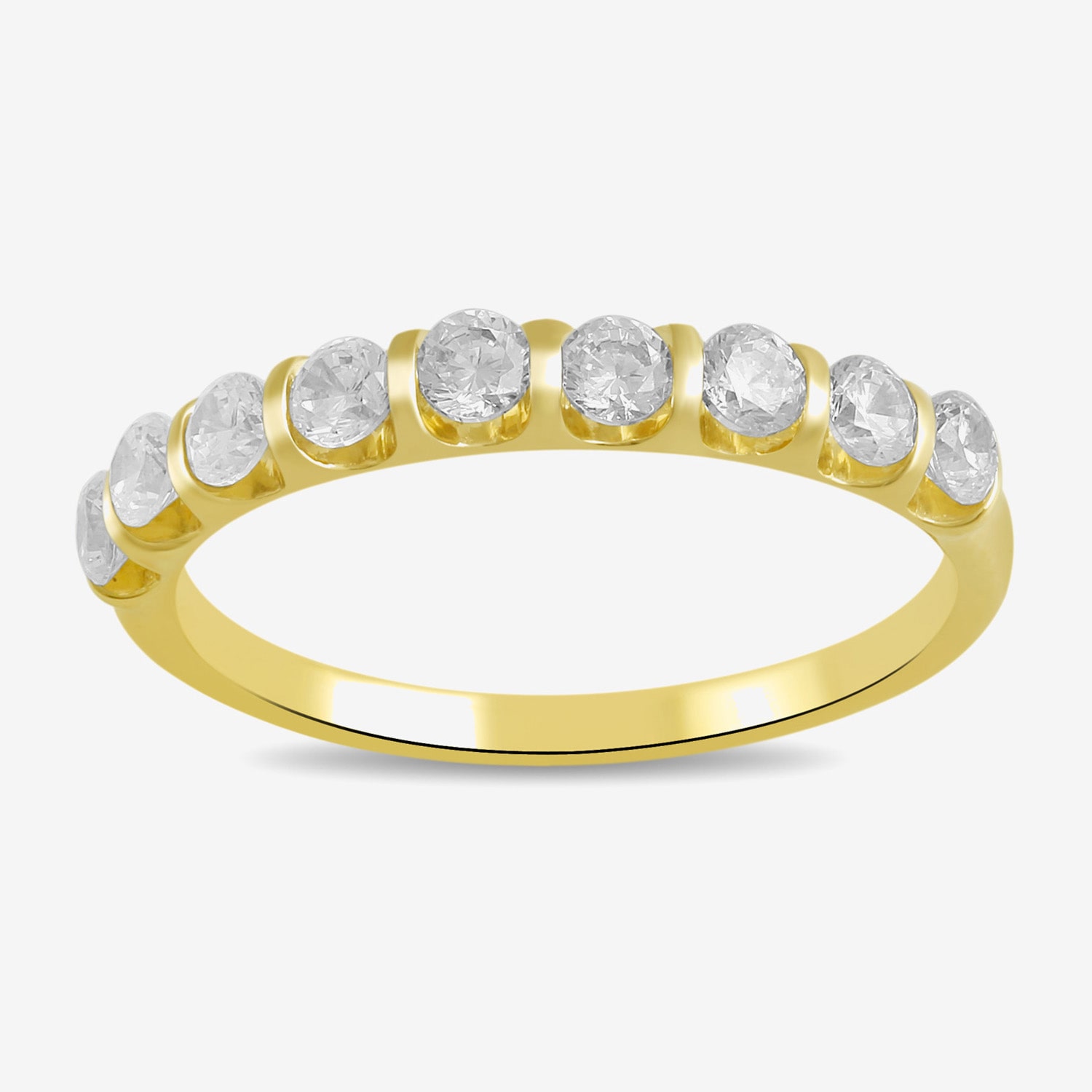 Womens 1/2 CT. T.W. Lab Grown White Diamond 10K Gold Wedding Band