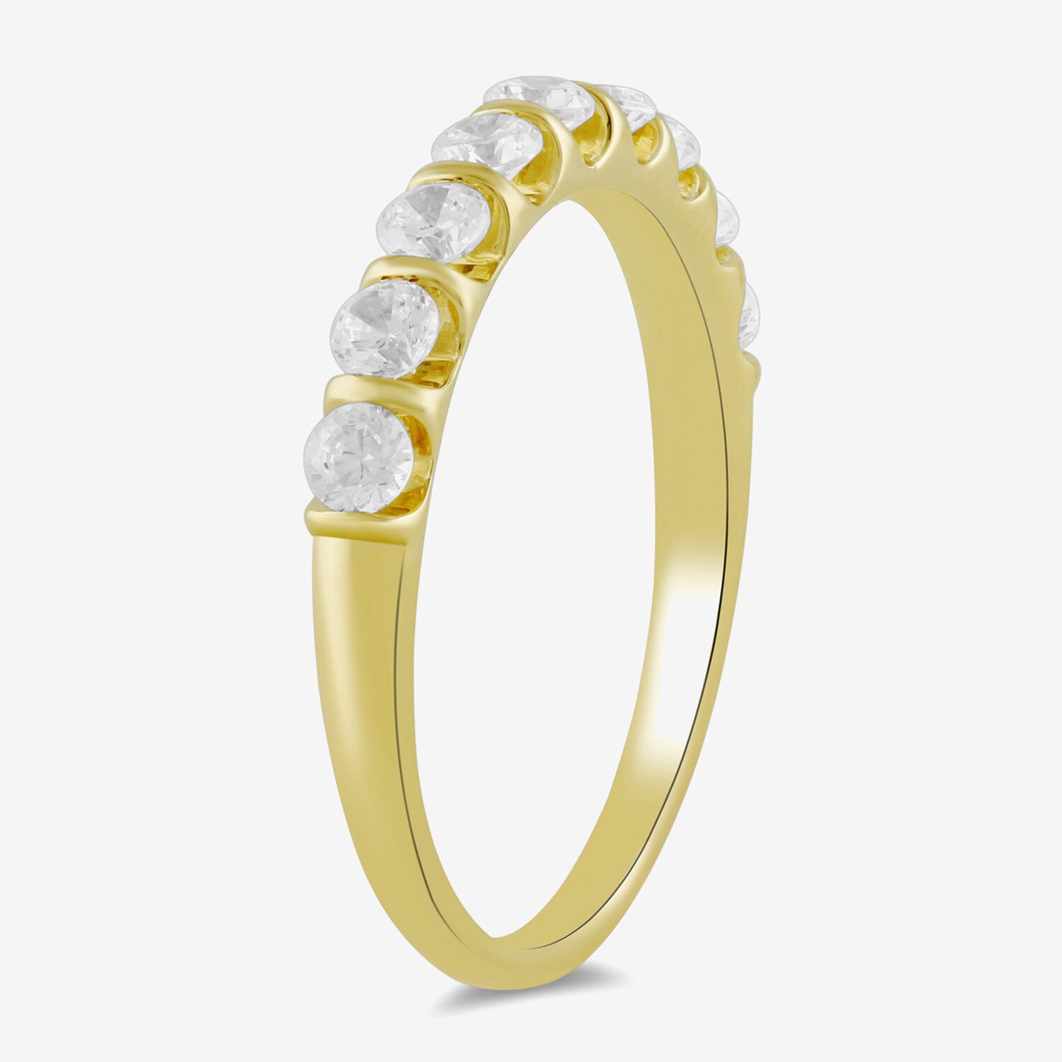 Womens 1/2 CT. T.W. Lab Grown White Diamond 10K Gold Wedding Band