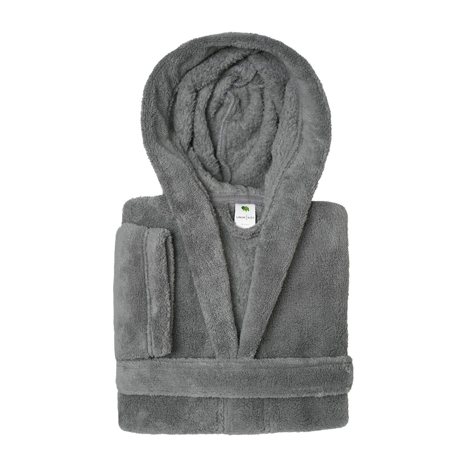 Linum Home Textiles Plus Kids Bathrobe Unisex Long Sleeve Length Robe