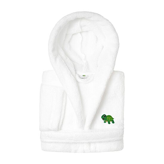 Linum Home Textiles Plush Turtle Kids Bathrobe Unisex Long Sleeve Long Length Robe