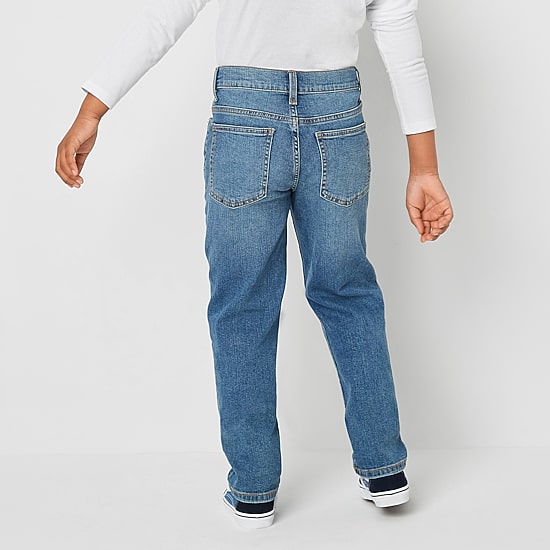 Thereabouts Little & Big Kid Boys Adjustable Waist Stretch Fabric Tapered Leg Relaxed Fit Jean