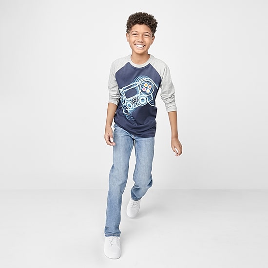Thereabouts Little & Big Kid Boys Adjustable Waist Stretch Fabric Slim Straight Leg Jean