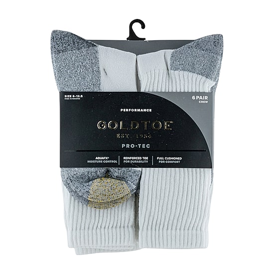 Gold Toe Work Mens 6 Pair Crew Socks