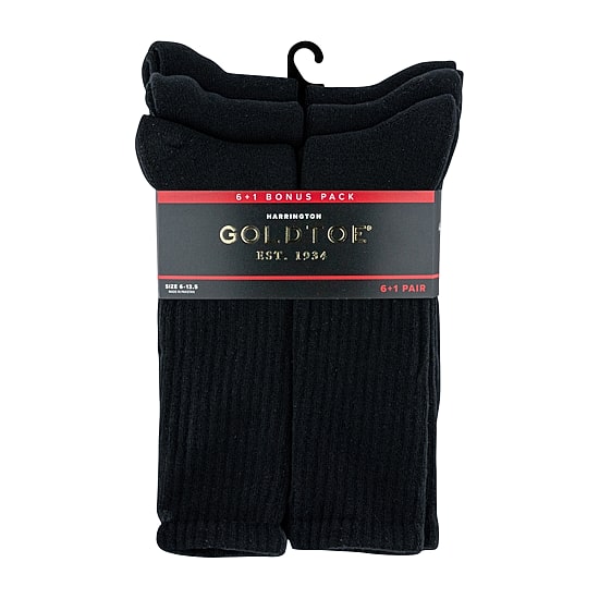 Gold Toe Harrington Bonus Pack Mens 7 Pair Crew Socks