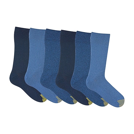 Gold Toe Stanton Mens 6 Pair Crew Socks