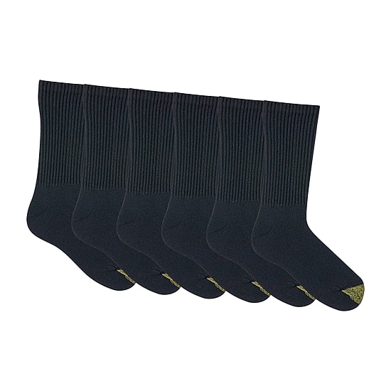 Gold Toe Athletic Sport Mens 6 Pair Big and Tall Crew Socks
