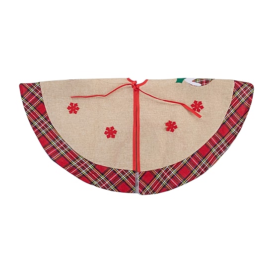 Northlight 48in Plaid With Puddings Indoor Tree Skirt