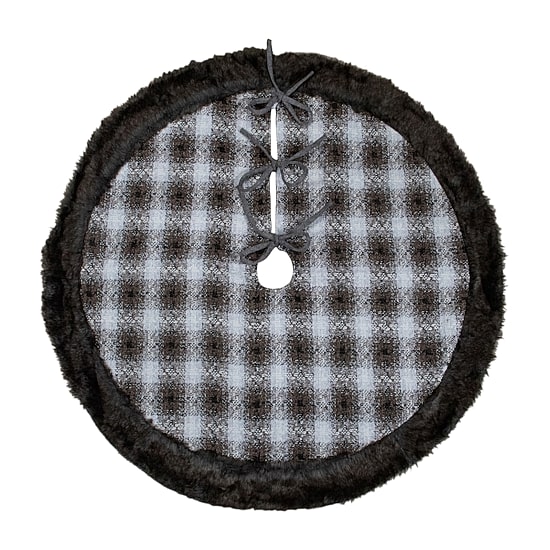 Northlight 48in Plaid Faux Fur Indoor Tree Skirt