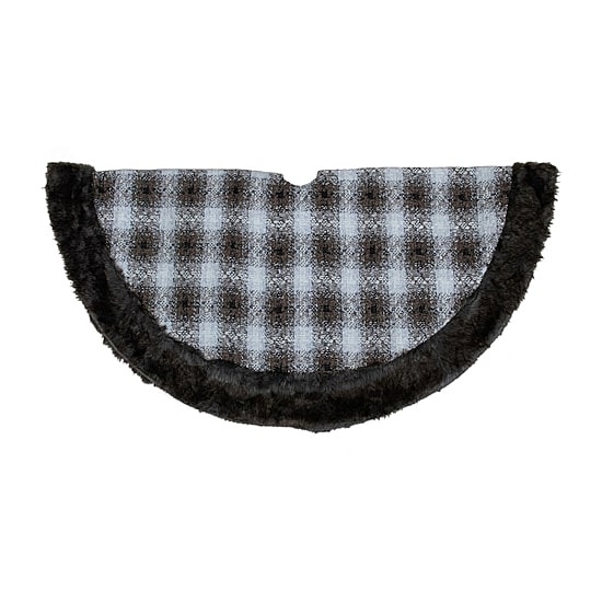 Northlight 48in Plaid Faux Fur Indoor Tree Skirt