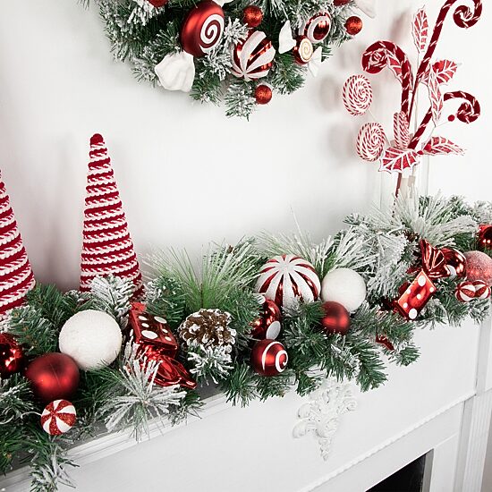 Northlight Flocked Pine Christmas Indoor Garland
